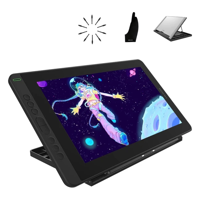 Huion Kamvas 13 Grafiktablett mit Display, Grafikzeichnungsmonitor, voll laminiertem Bildschirm, neuer Stift PW517, Typ-C-Kabel, Unterstützung für Android-Geräte, mit Ständer, Lila