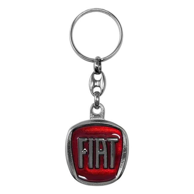 Porte-clés Fiat 21236 Logo Officiel en Métal - Résistance et Durabilité