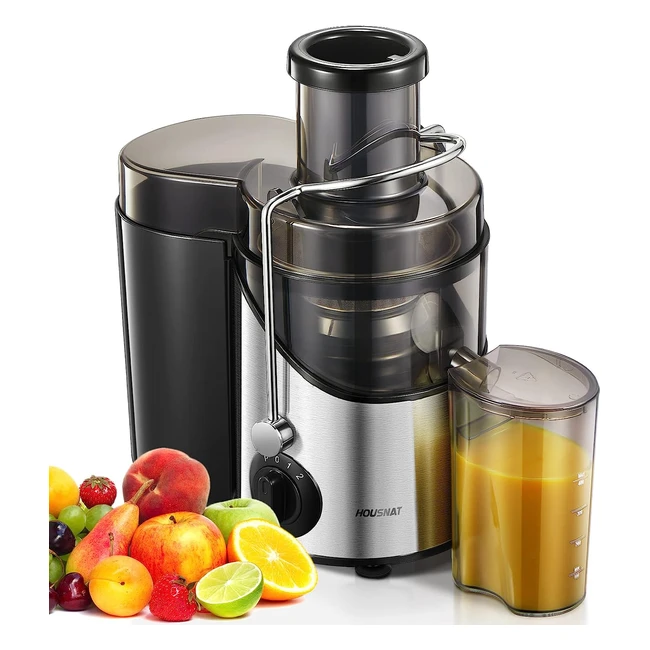 Housnat Entsafter Gemse und Obst Juicer Machine Edelstahl 3 Geschwindigkeits