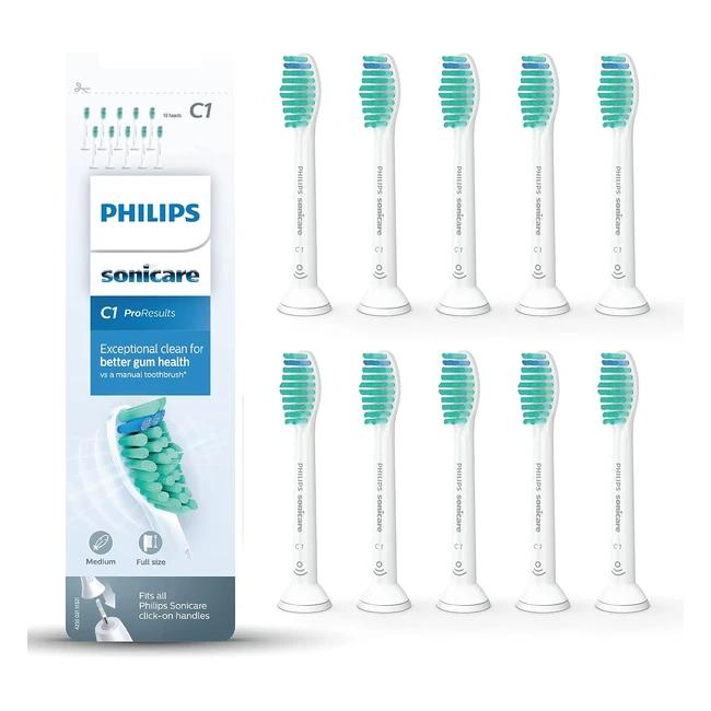 Philips Sonicare ProResults Standard Sonic Toothbrush Heads - 10 Pack (Model HX601032)