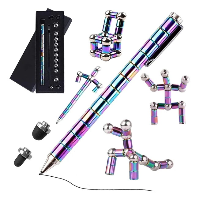 Asort Magnetic Fidget Pen - Multifunctional Decompression Magnet Writing Toy Pen - Best Gift for Friends