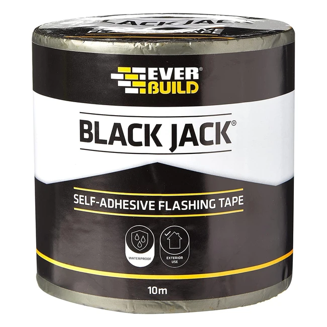 Everbuild Black Jack Strong Self Adhesive Flash Band Tape - 150mm x 10m