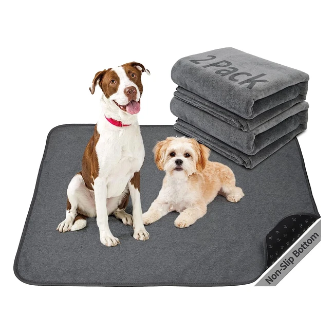 Washable Dog Pee Pads - Extra Large Absorbent Non-Slip - 2 Pack