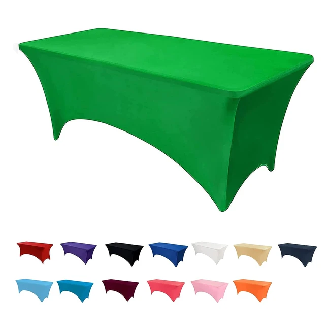 Newthinking 6ft Spandex Fitted Tablecover - Washable, Stretchy, Green