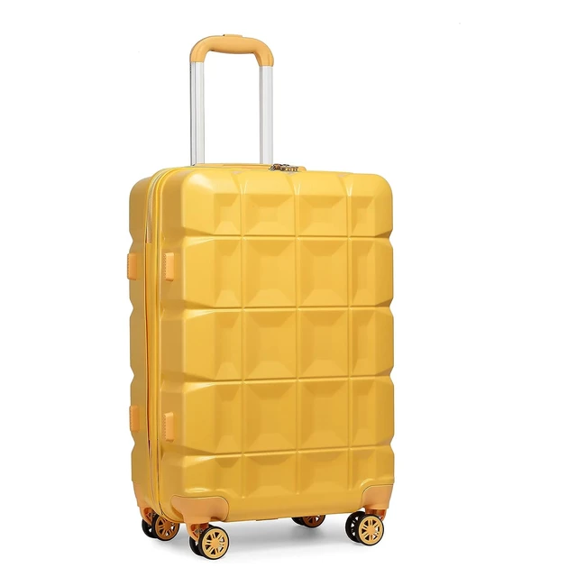 Kono ABS Hard Shell Travel Trolley Suitcase 24 Inch - Premium Quality TSA Lock