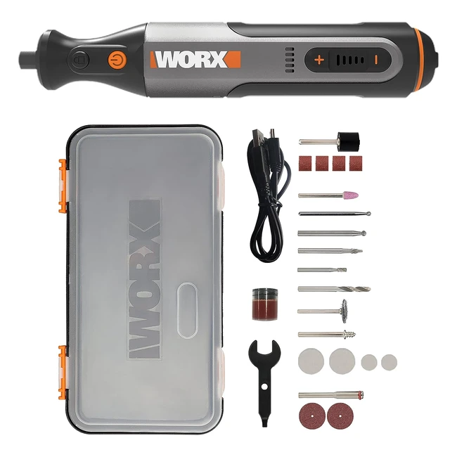 Worx WX106 Utensile Rotativo Cordless 8V - Controllo Velocità Variabile, Design Compatto
