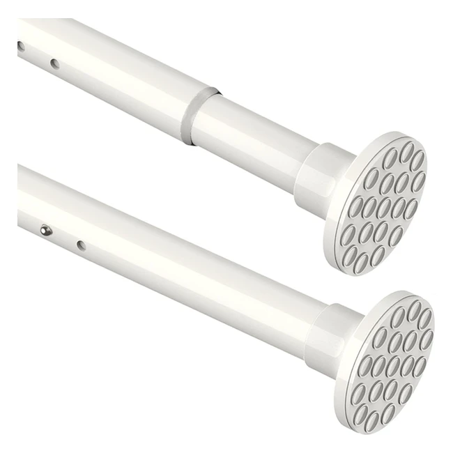 Tringle Rideaux Télescopique Extra Longue - Blanc - 90-140 cm - Résistant à la Rouille