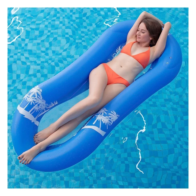 Colchoneta Piscina Adultos Flotador Hinchable Malla Tumbona Inflable