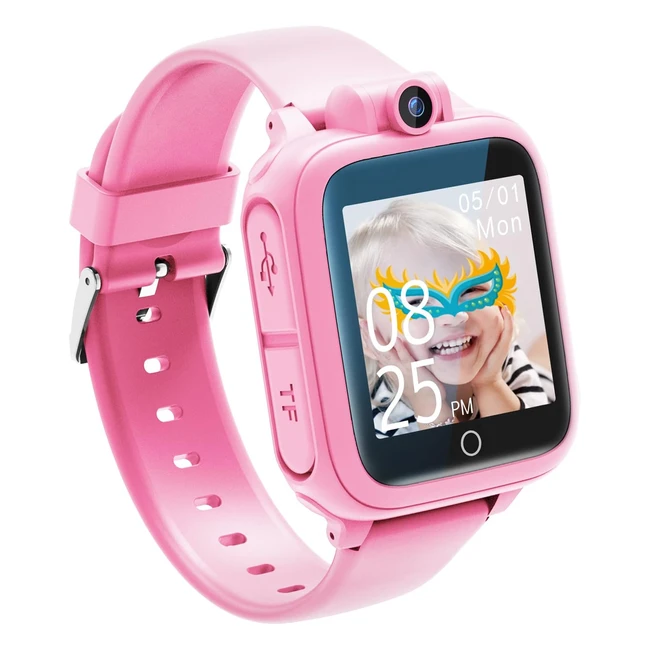 Montre Intelligente Enfant Awatty - Caméra Rotative, 14 Jeux, Montre Connectée, Cadeaux Garçon Fille