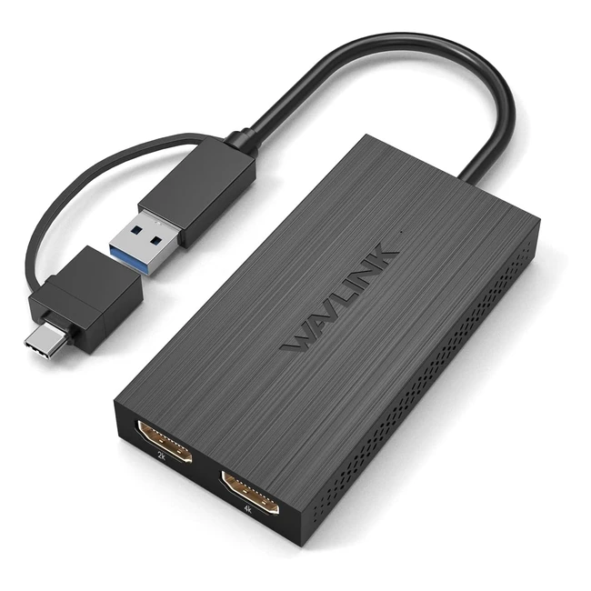 Adattatore Wavlink USB 30 o USB C a HDMI per doppio monitor - Risoluzione 1080p