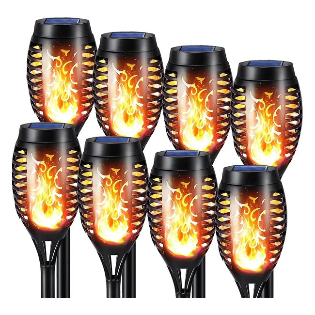 Lampada Solare Giardino Nexvin - 8 Pezzi - Effetto Fiamma Tremolante - Decorazione Esterna