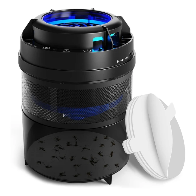 Conopu elektrischer Insektenvernichter Fliegenfalle elektrisch mit gratis Mückenpflastern 6 W Mückenfalle Mückenlampe UV-Licht wasserdichter Insektenvernichter für den Außenbereich Schwarz