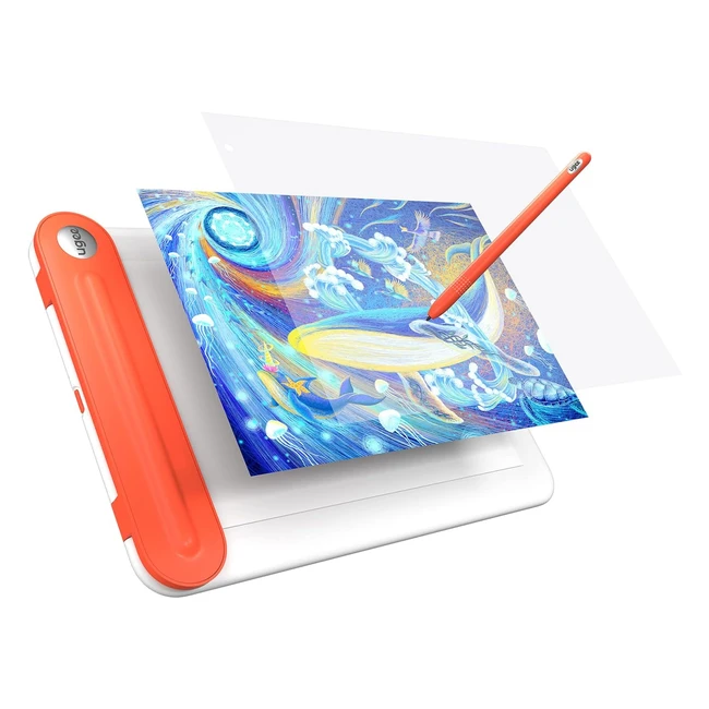 UGEE Q8W Drawing Tablet - 8.5 Inch Bluetooth 5.0 - Large Active Area - 8192 Levels - Battery-Free Stylus - Android/Windows/Mac - #DigitalArt