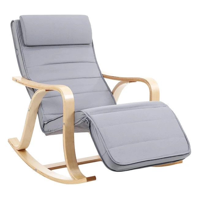 Songmics Schaukelstuhl 5-fach verstellbare Wadensttze