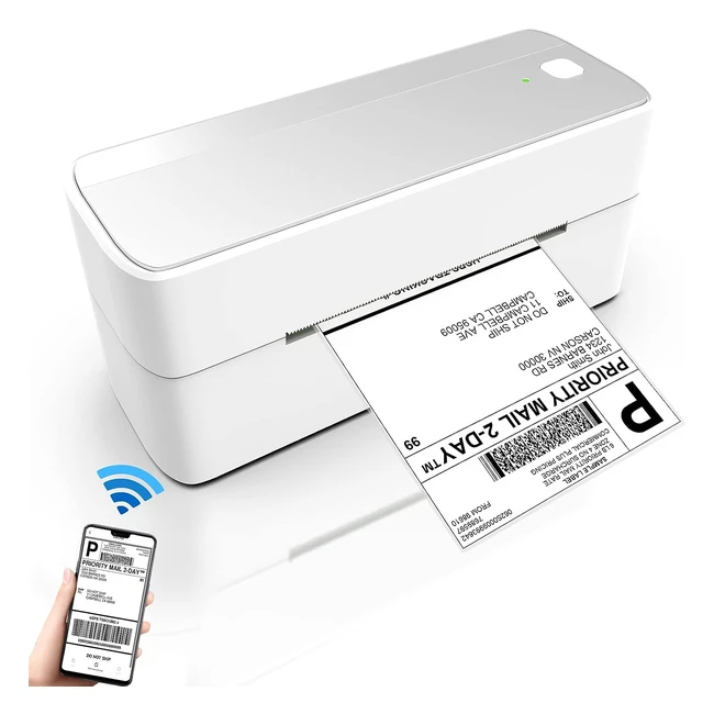 Wireless Label Printer Bluetooth Thermal 4x6 - Compatible with Royal Mail, eBay, Shopify - High Speed Printing