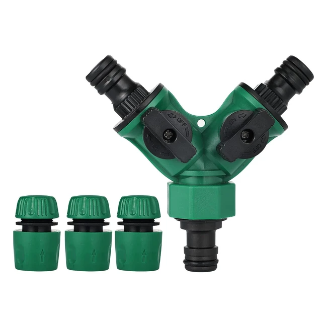 Connecteur de raccord tuyau d'arrosage 2 voies - Haute qualité, durable et résistant aux UV