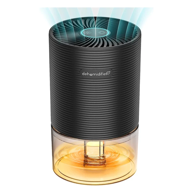 Conopu elektrischer Luftentfeuchter, energiesparend, automatische Abschaltung, 7-Farben-Nachtlicht, leise, für Keller, Badezimmer, Schlafzimmer, Büro, schwarz