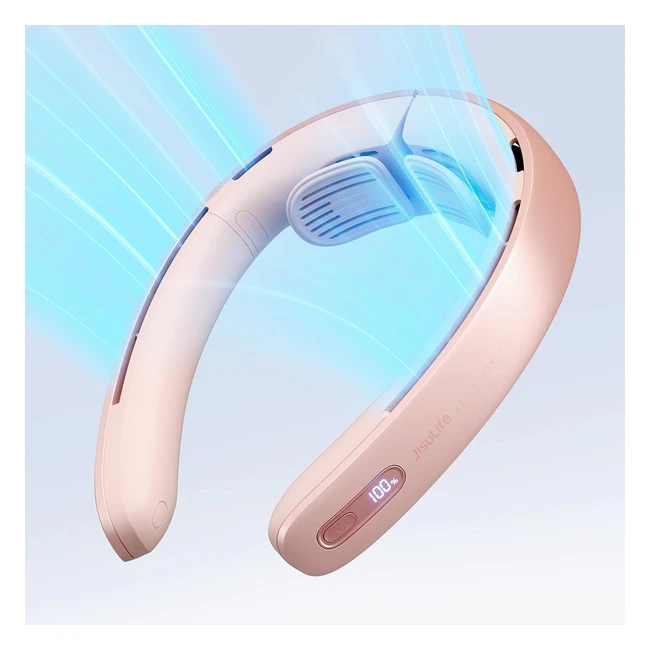 Ventilateur de cou portable Jisulife Pro sans lame 100 vitesses - Rechargeable 5000mAh