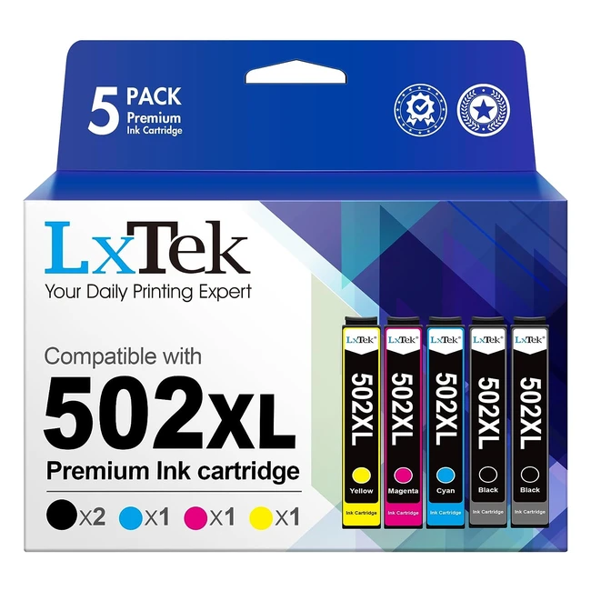 Cartuchos de tinta LXTEK 502XL para Epson WF2860 - Pack de 5