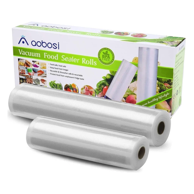 Sacchetti sottovuoto Aobosi 28x600cm e 20x600cm per sigillatrice sottovuoto e alimenti BPA gratuito