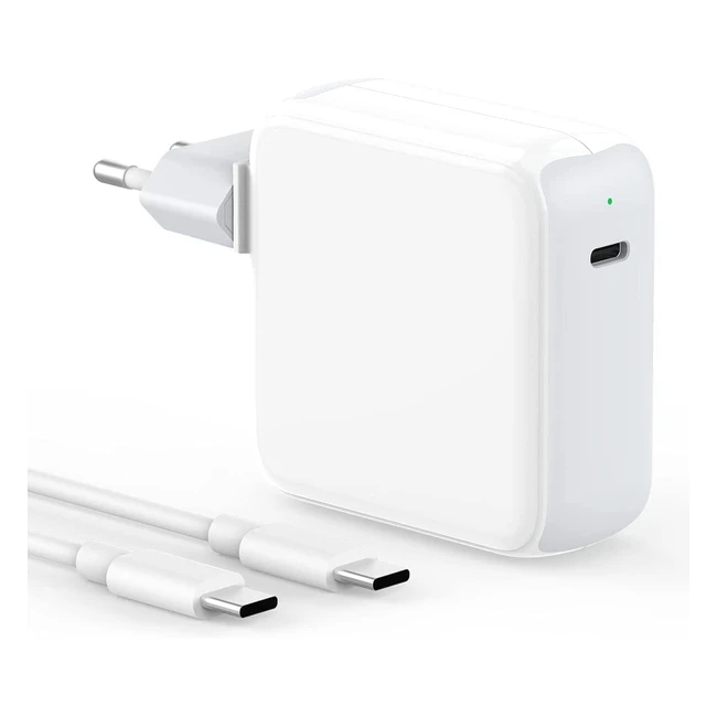 Cargador USB C 67W para MacBook Pro 13-16 pulgadas | MacBook Air 2020-2019 | iPad Pro 12.9-11 pulgadas | HP Lenovo | Cable USB C a C de 2m LED