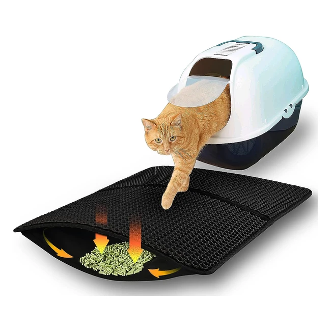 Tappetino lettiera gatto pieghevole Sonnig doppio strato nido dape lavabile antiscivolo