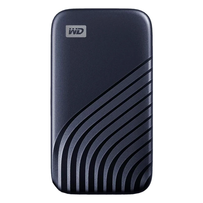 WD 500GB My Passport SSD - Blazing Fast Portable SSD with USB-C, USB 3.2 Gen 2, 2m Drop Resistance - Midnight Blue