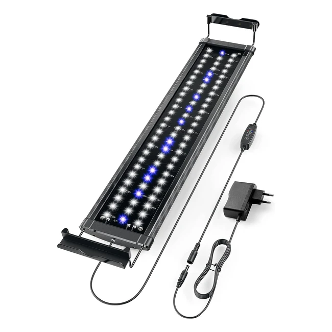 Lumière Aquarium 10W LED 4060cm - Économie d'énergie - Contrôleur de bande - Lumière bleue et blanche