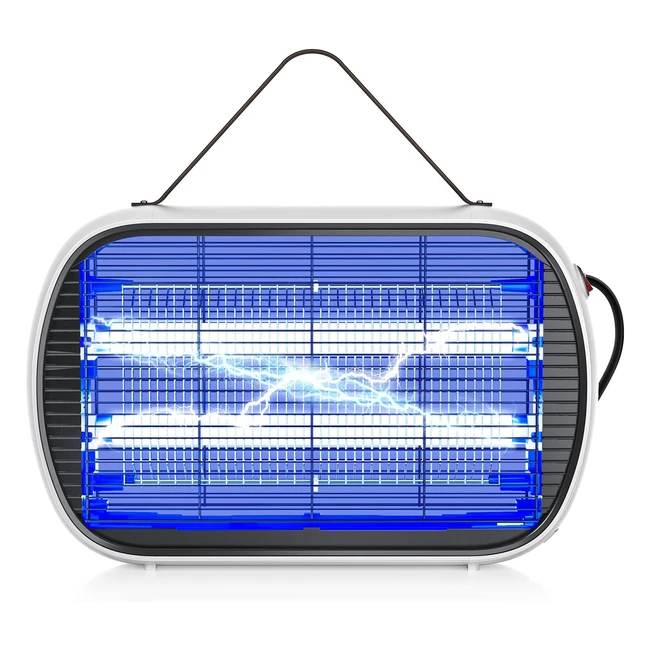 Tueur d'insectes électrique Buzbug 20W - Moderne et élégant - 5000 sq ft - Anti-mouches et moustiques - Maison, cuisine, restaurant, garage, bureau - Blanc