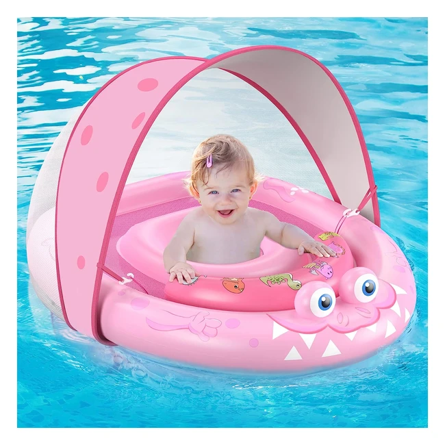 URMYWO Baby Swimming Float SPF50 Sun Protection Canopy Toddler Floaties 636 Mont