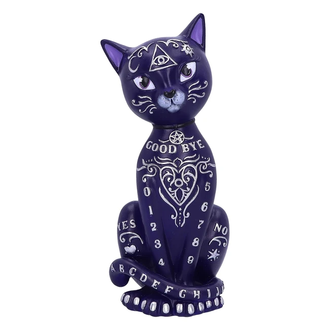 Nemesis Now Purple Mystic Kitty 26cm Resin Ouija Cat Figurine - Hand-Painted