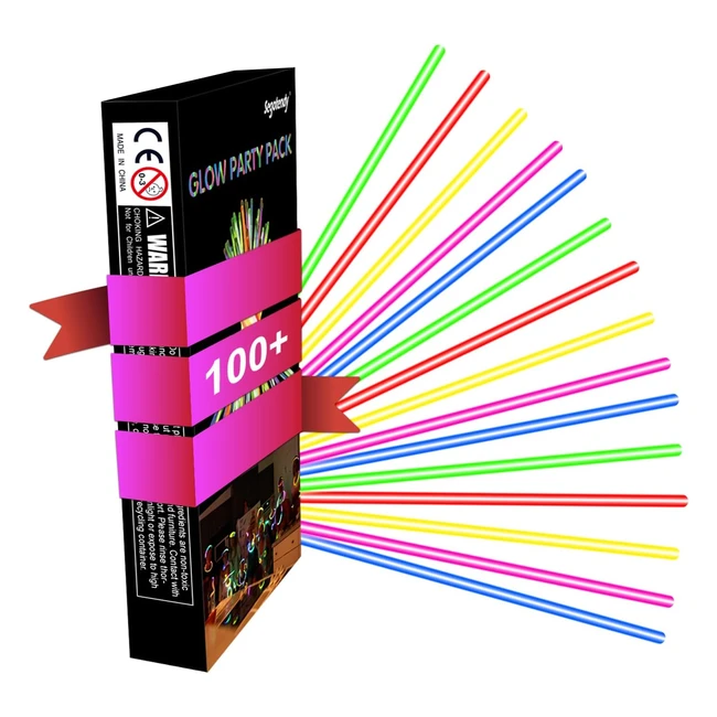 Segotendy Pulseras Luminosas Fluorescentes 100pcs - Kit para Crear Pulseras y Collares - Varitas Luminosas Glow Stick