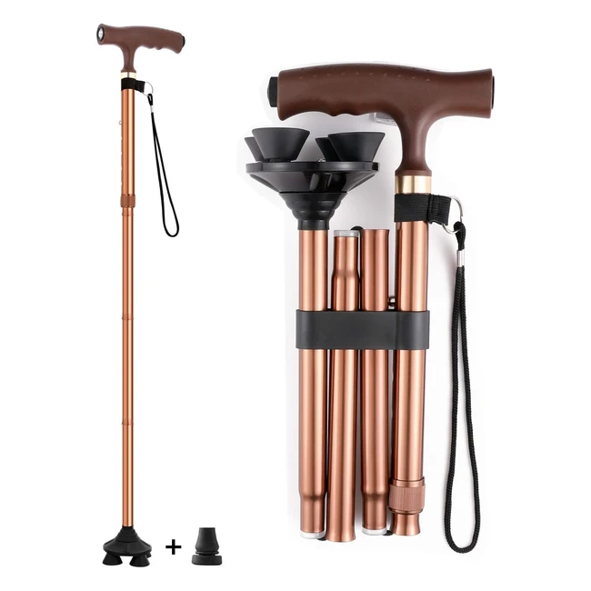 Bastones plegables para caminar - Wsobue - Ref. 12345 - Ligeros y ajustables