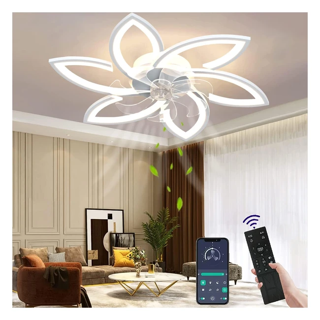 Ventilateur de plafond Wildcat avec éclairage LED silencieux - Design moderne - Télécommande et minuterie - 78cm