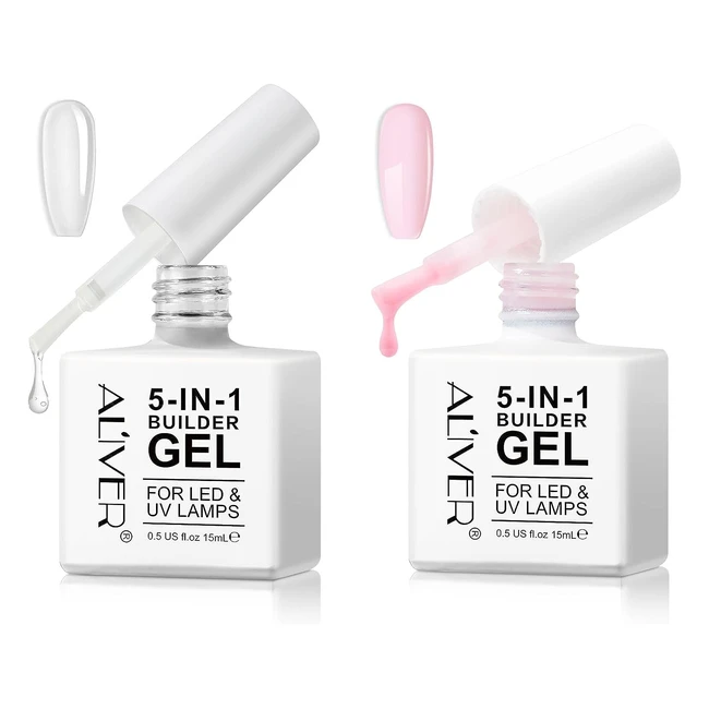 Gel Construction Ongle UV 5en1 15 ml - Rsistant Fortifiant Durable