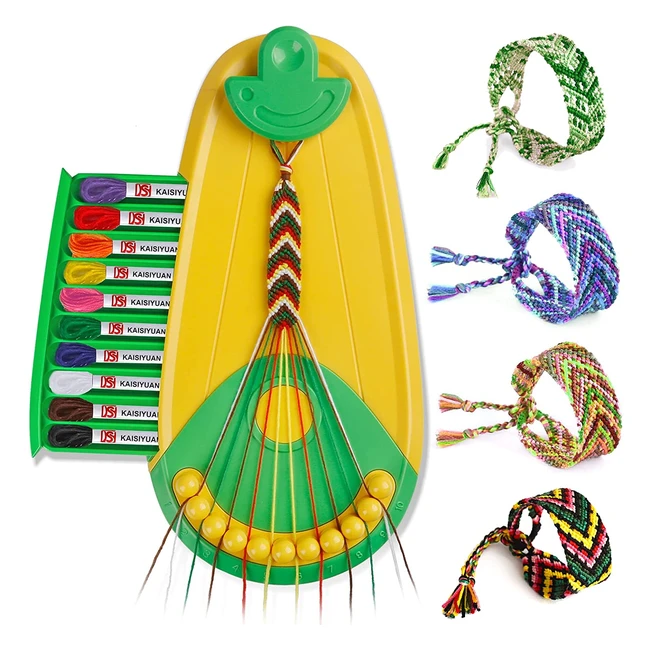 Friendship Bracelet Making Kit for Kids - DIY Crafts - Ages 7-12 - 20 Precut Threads