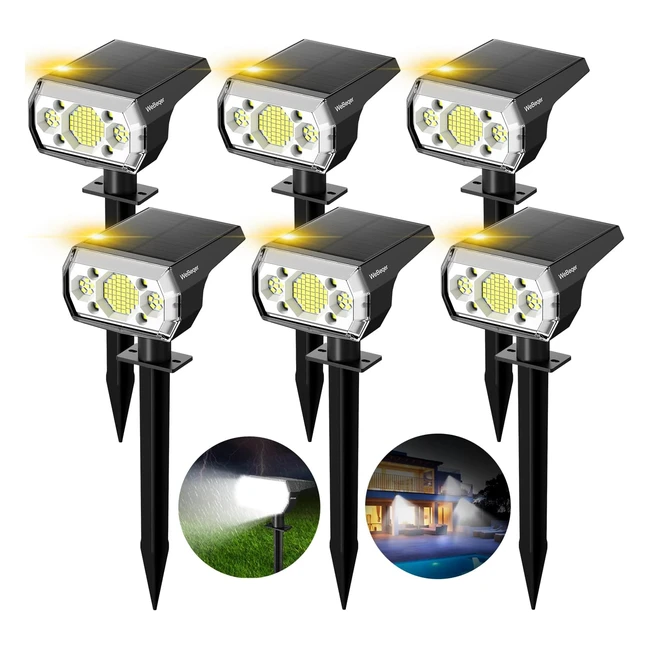Spot Solaire Extérieur Puissant 64 LED - Webeqer - IP67 - Lumière 6500K Froide