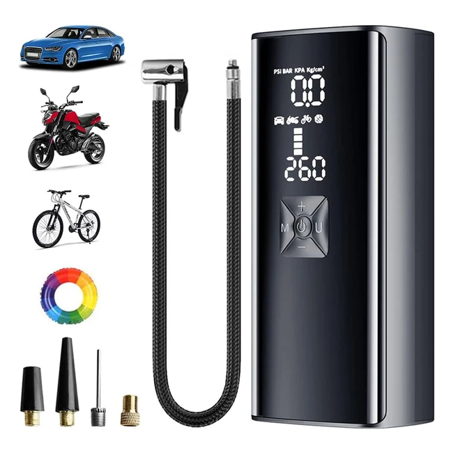 Aumotop Gonfleur Pneus Voiture 8000mAh Pompe à Vélo Electrique