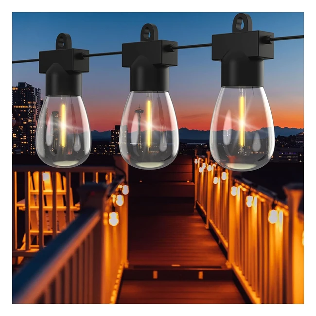 Guirlande Lumineuse Extérieure Bescost 15m Étanche Terrasse Jardin - 1 LED 2700K