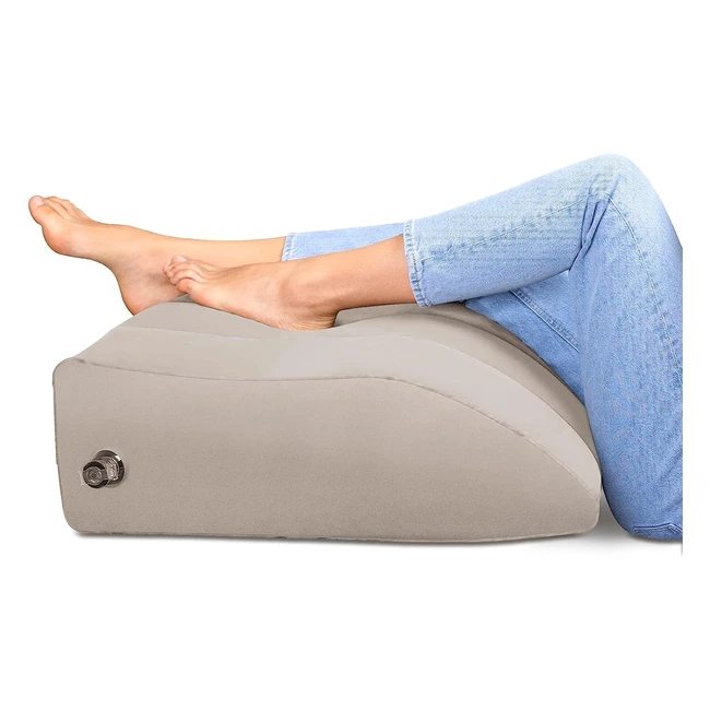 Almohada para piernas inflable - Mejora la circulacin y reduce la hinchazn -