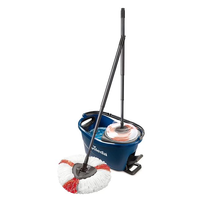 Vileda Turbo EasyWring Clean Floor Mop Set - Power Spinner Blue