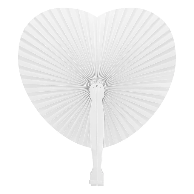 Eventail Blanc de Papier Pliante Tomkity 72pcs - Décoration Mariage