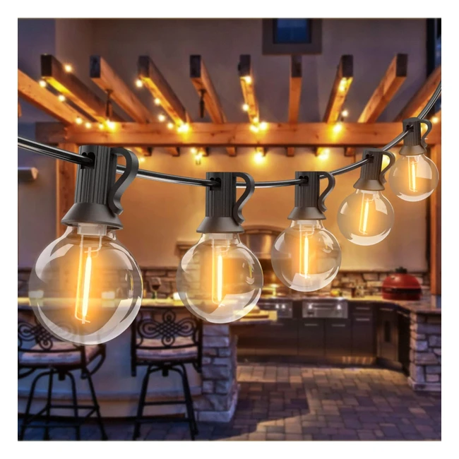 Guirlande Lumineuse Extérieur 182m 303 LED G40 Ampoules Guinguette Étanche IP45