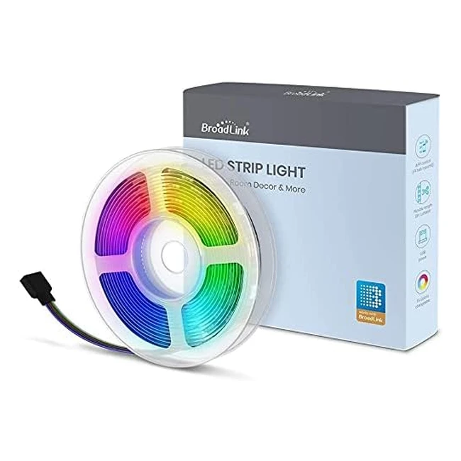 Striscia LED Broadlink 3m Colorata Dimmerabile con Telecomando - Luci Colorate per Casa
