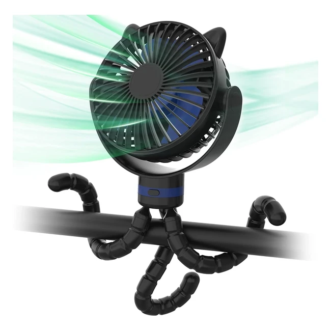 Ventilateur Poussette Portable Rechargeable 4000mAh - Refroidissement Bb