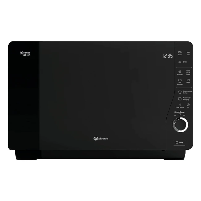 Bauknecht Extraspace Crisp MW 427 SL - Kombinationsgrill und Mikrowelle - Maximale Flexibilität ohne Drehteller - 800 W - 25 L Garraum - Grill 1000 W - Crisp-Funktion - Dampfgarfunktion - Autoclean - Silber