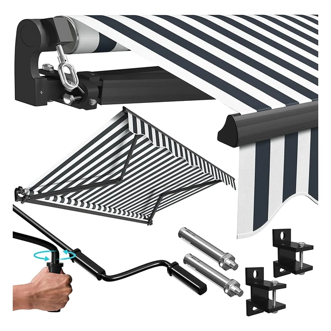 Toldo con brazo articulado Kesser proteccin solar impermeable aluminio y pol