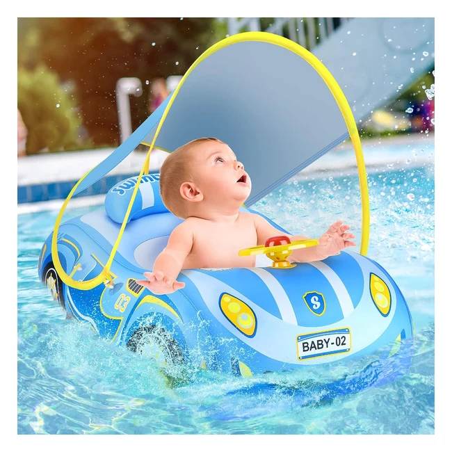 Zerotop Baby Swimming Float - Inflatable Car Float for Babies Aged 12-48 Months