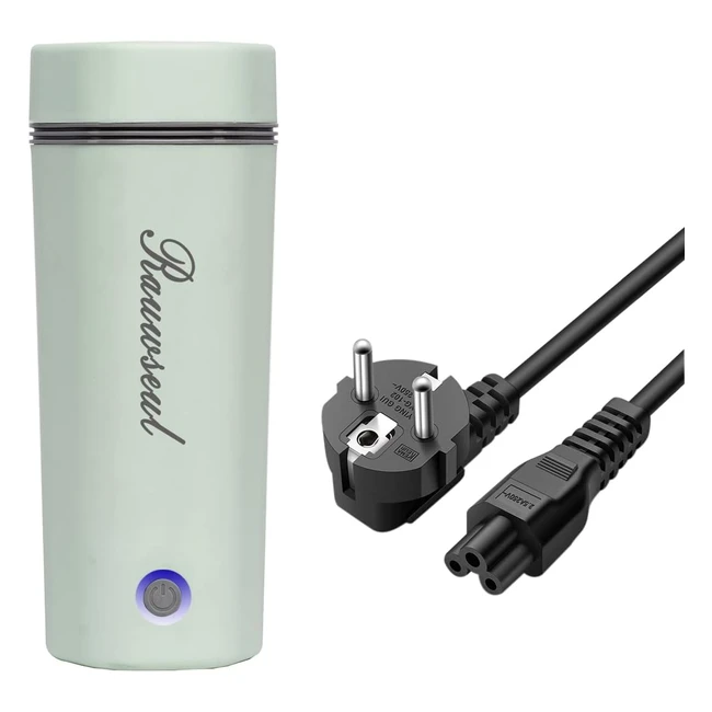 Mini bouilloire électrique de voyage 450 ml - Rauwseul 3 en 1 - Acier inoxydable 304