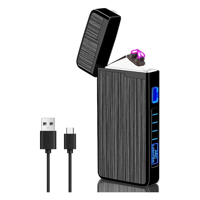 Opeanet Electric Lighter for Men - Windproof Plasma Lighter - Rechargeable - Camping Accessories